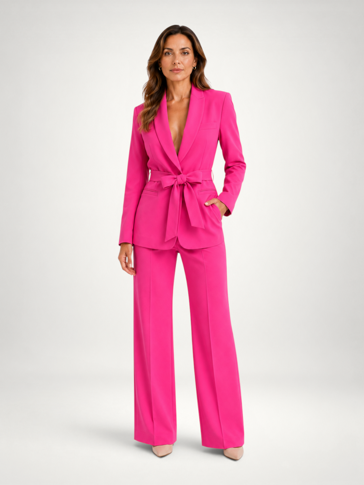 Raine | Belted Blazer & Wide Leg Trouser Co-Ord Set