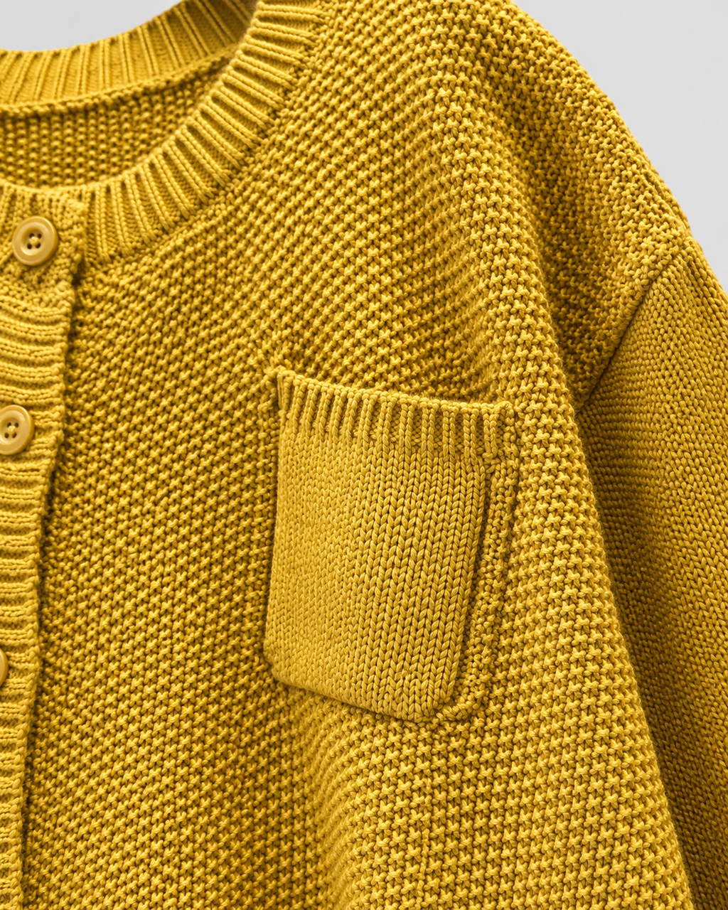 Yolette | Button-Up Knit Cardigan with Pocket