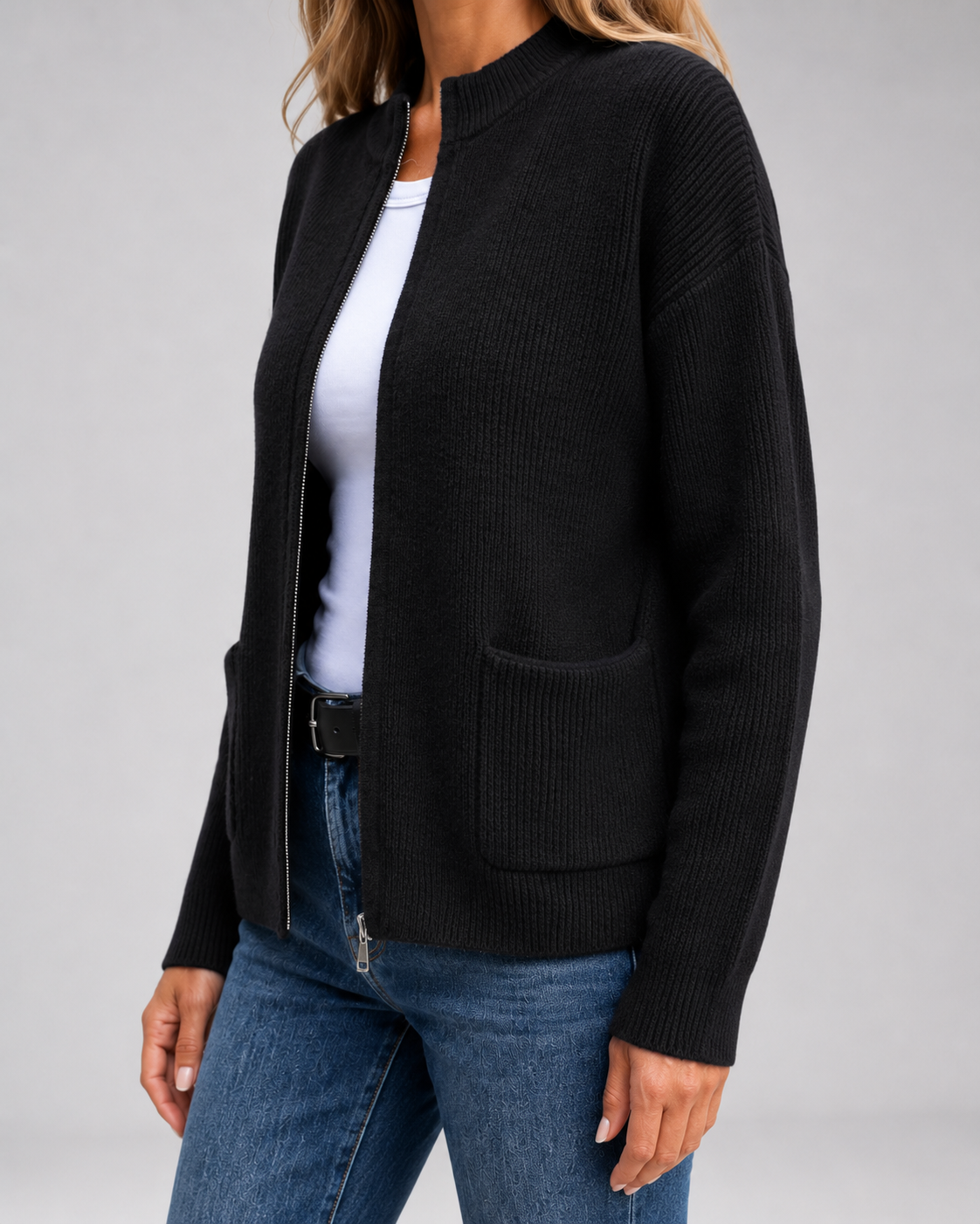Ulani | Open Front Knit Cardigan with Pockets