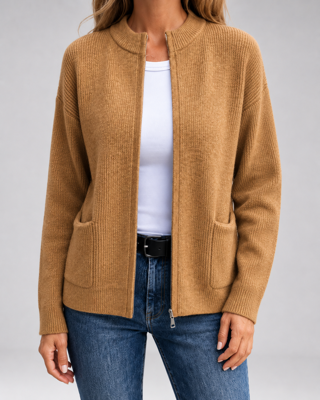 Ulani | Open Front Knit Cardigan with Pockets