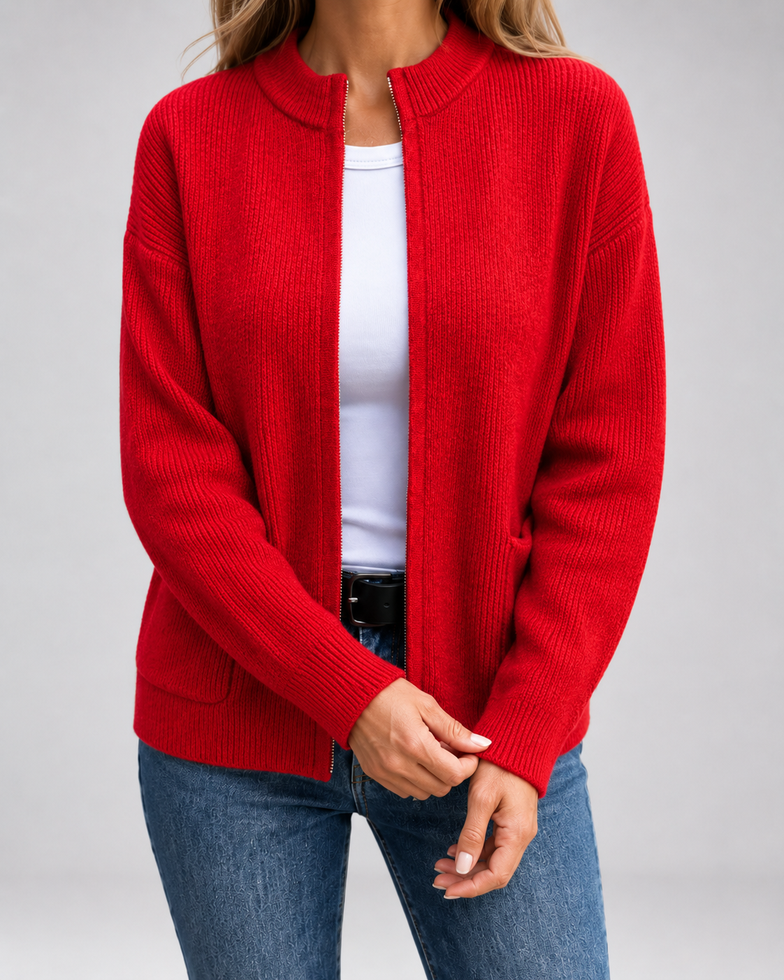 Ulani | Open Front Knit Cardigan with Pockets