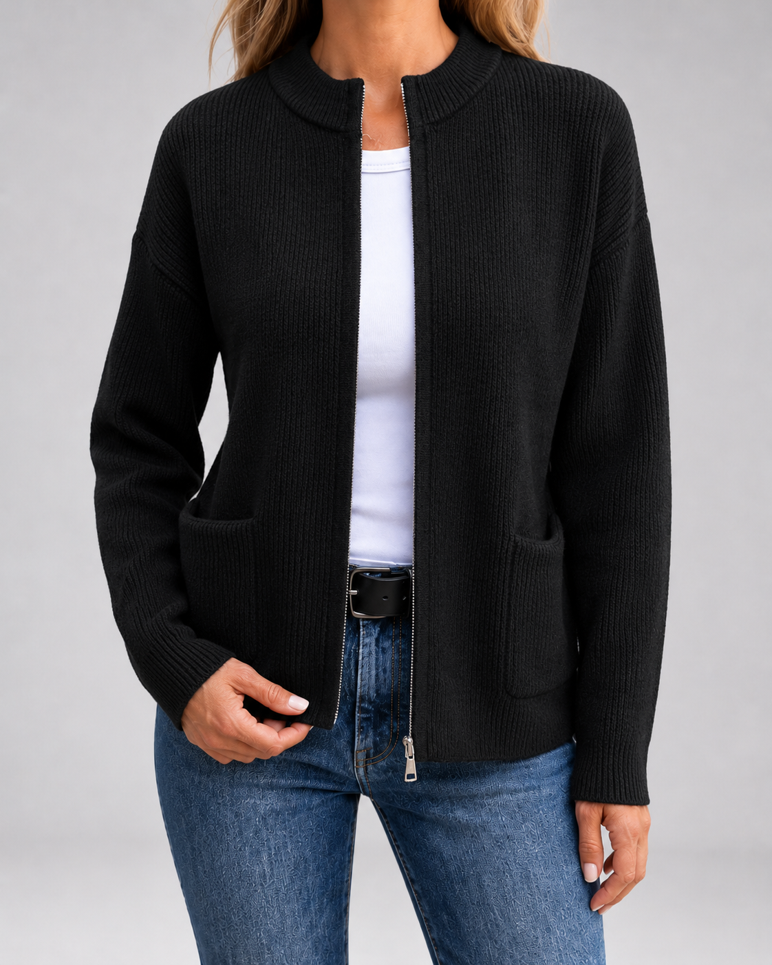 Ulani | Open Front Knit Cardigan with Pockets
