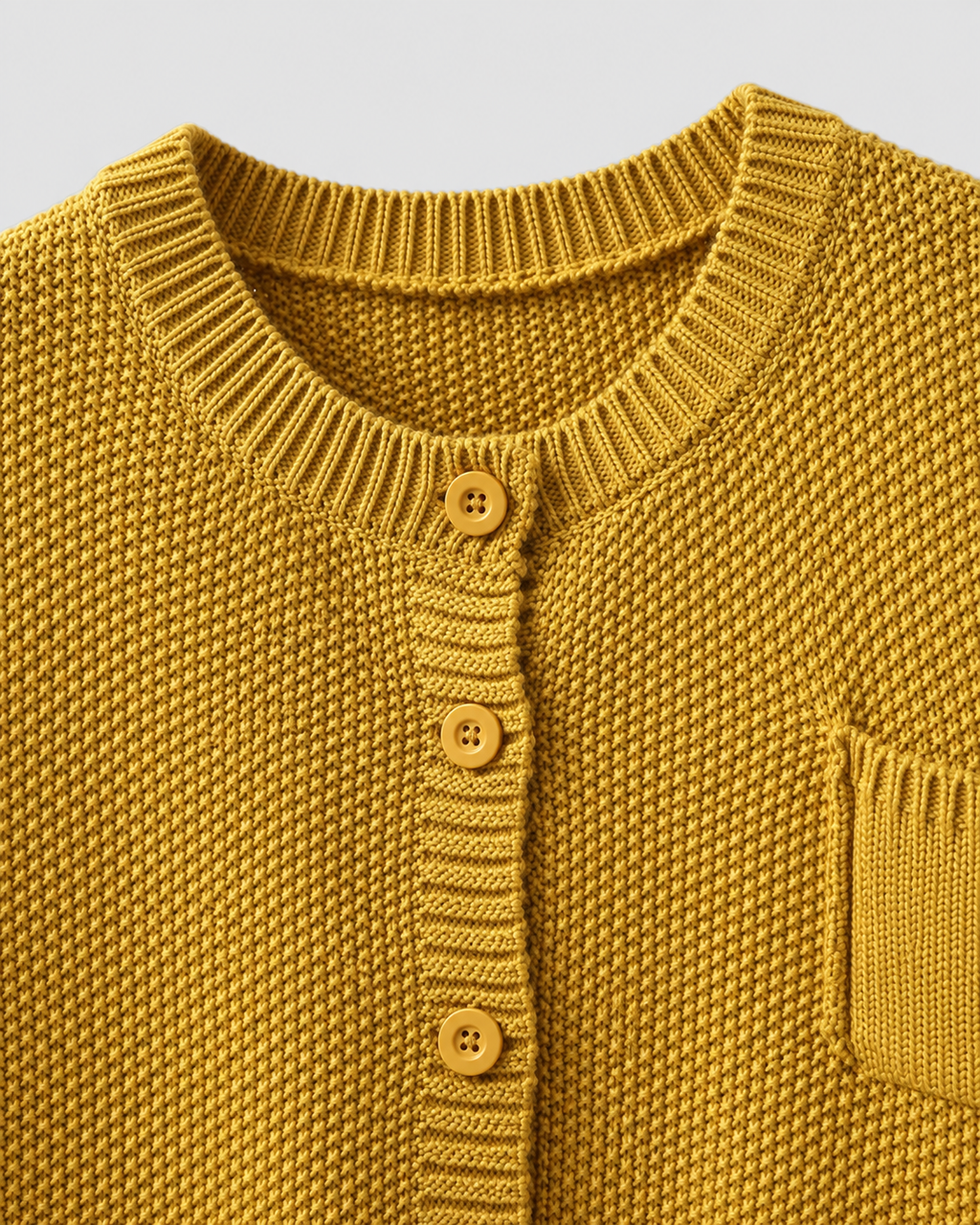 Yolette | Button-Up Knit Cardigan with Pocket