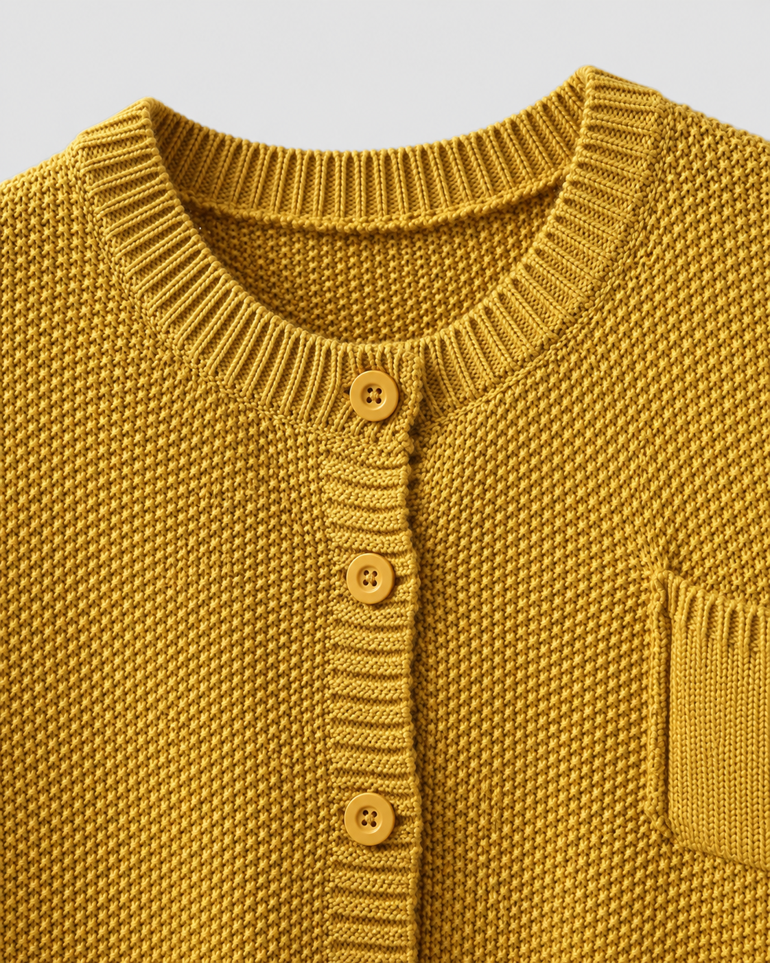 Yolette | Button-Up Knit Cardigan with Pocket