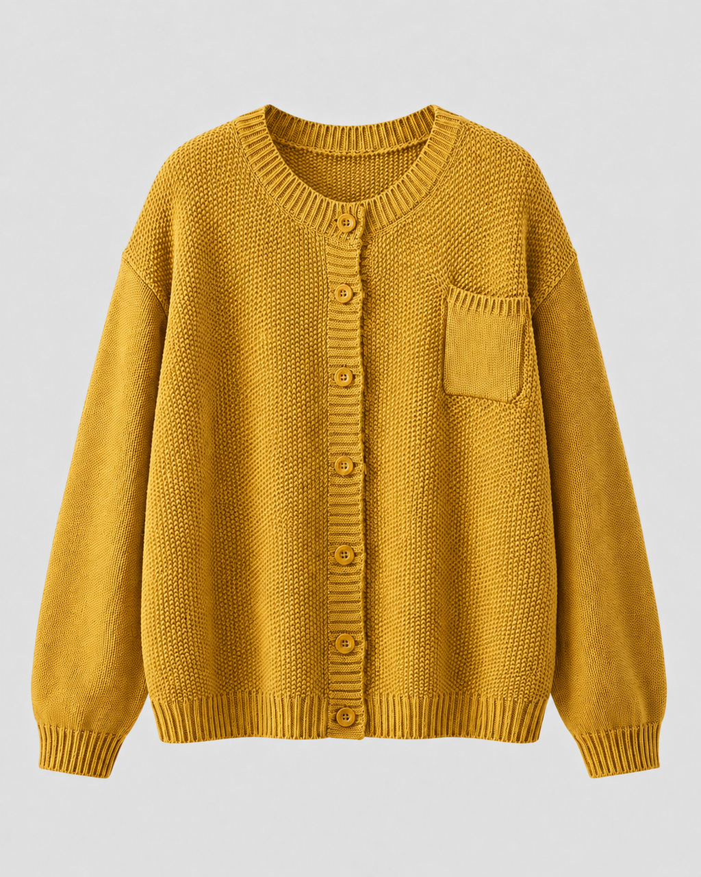 Yolette | Button-Up Knit Cardigan with Pocket
