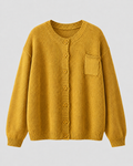 Yolette | Button-Up Knit Cardigan with Pocket