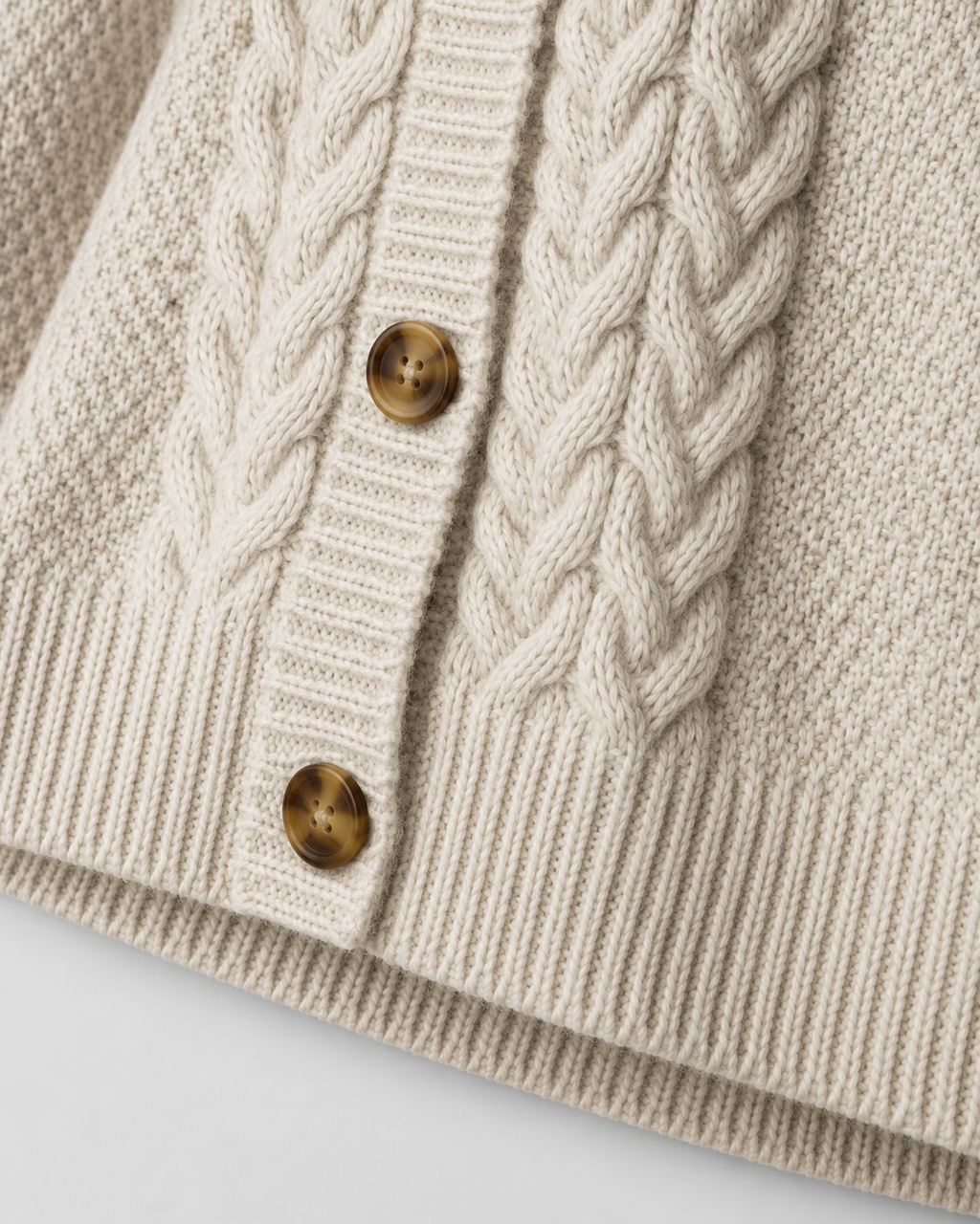 Dorothea | Cable Knit Button Front Cardigan