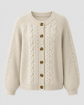 Dorothea | Cable Knit Button Front Cardigan