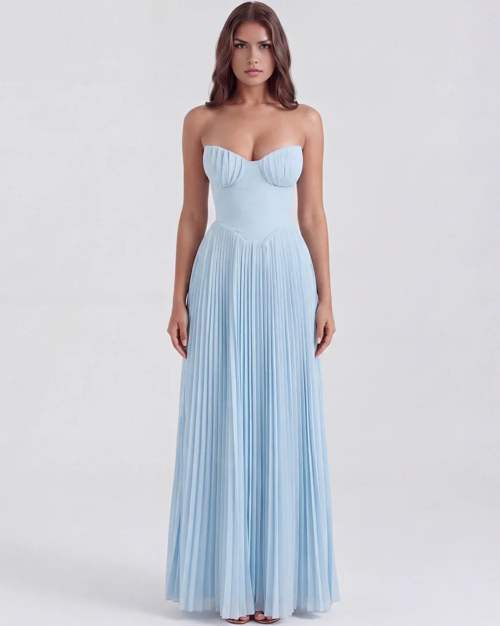 Willa | Corset Tulle Midi Dress