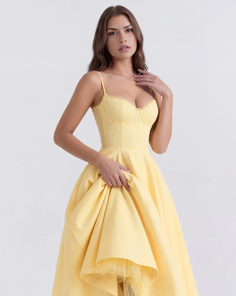 Willa | Corset Tulle Midi Dress
