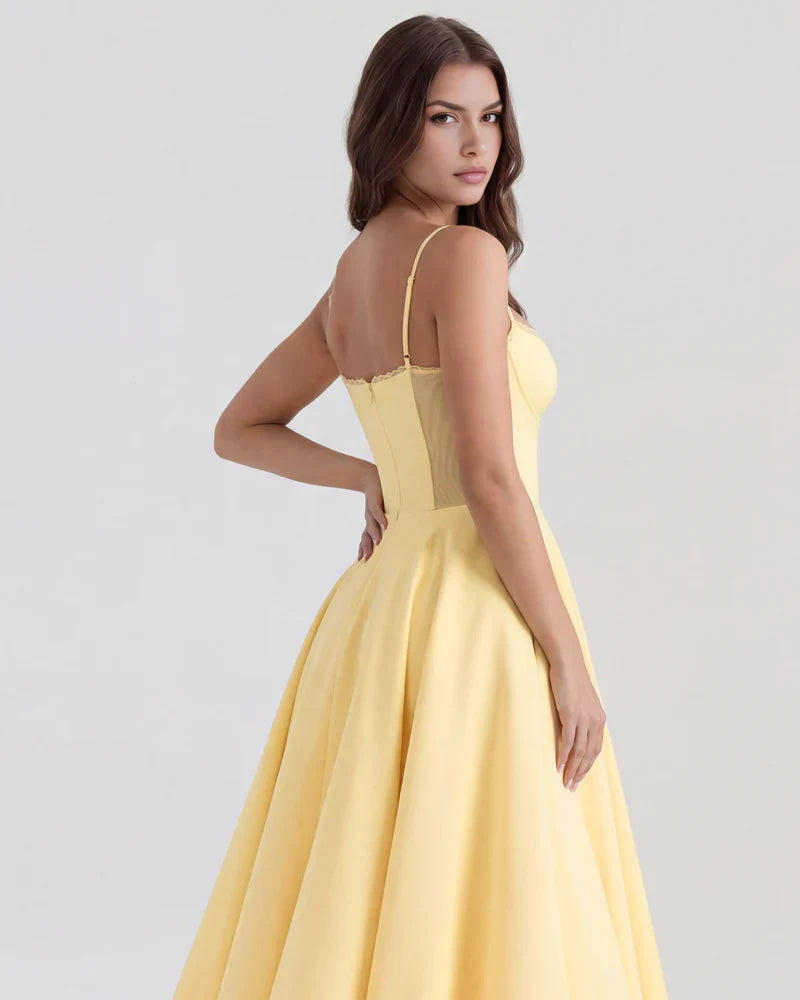 Willa | Corset Tulle Midi Dress