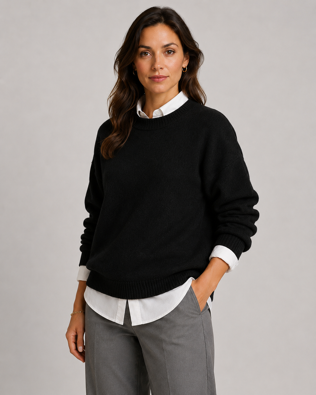 Zinaida | Relaxed Fit Crewneck Knit Sweater