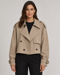 Katrien | Cropped Trench Coat with Buckle Cuffs