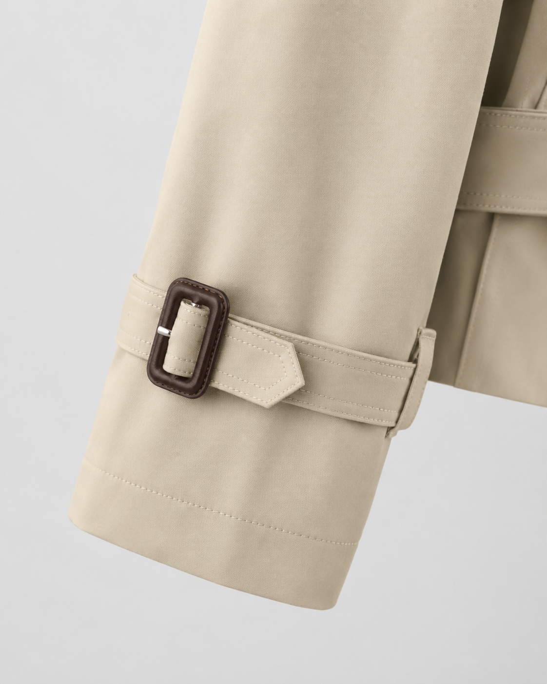 Queenie | Cropped Trench Jacket with Funnel Neck