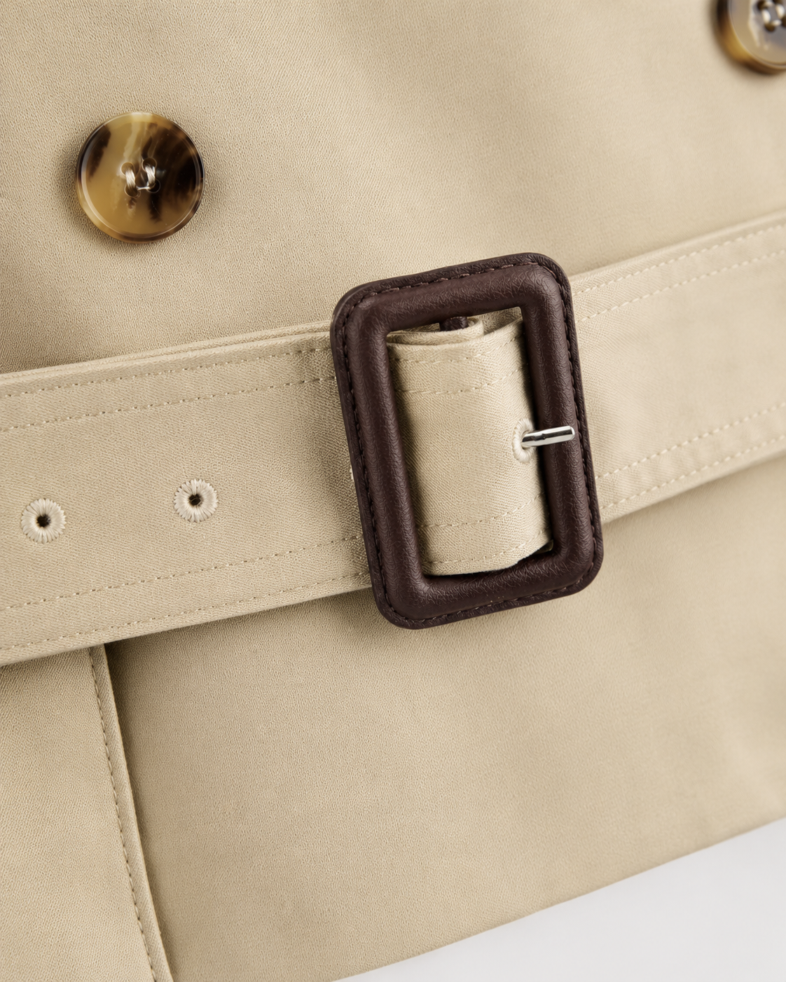 Queenie | Cropped Trench Jacket with Funnel Neck