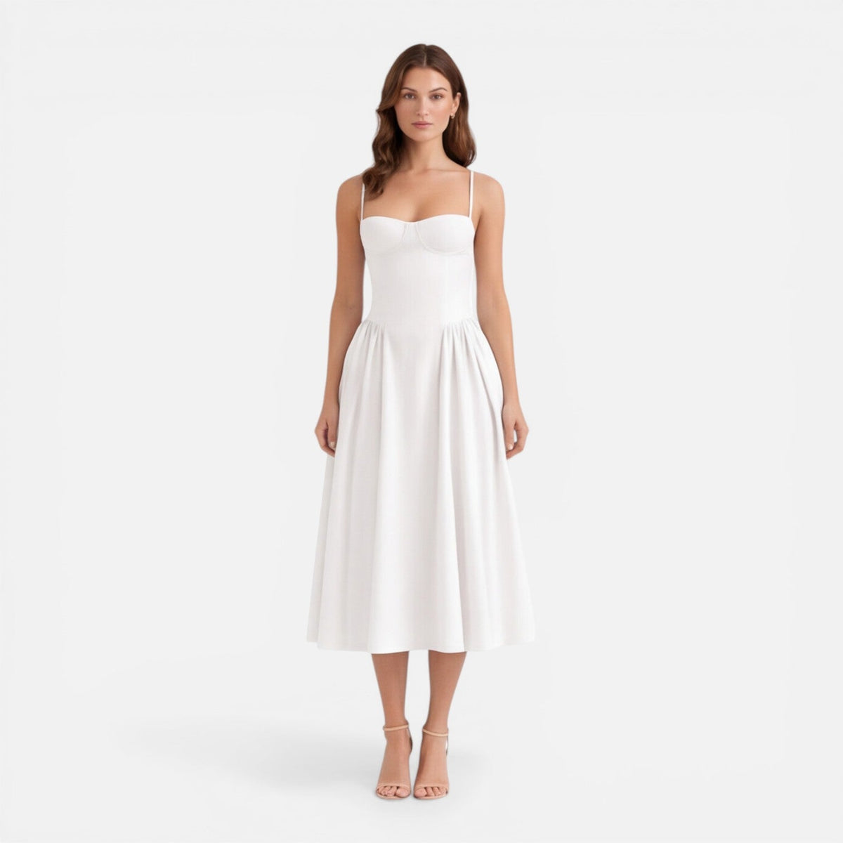 Tessa | Strap A-Line Midi Dress