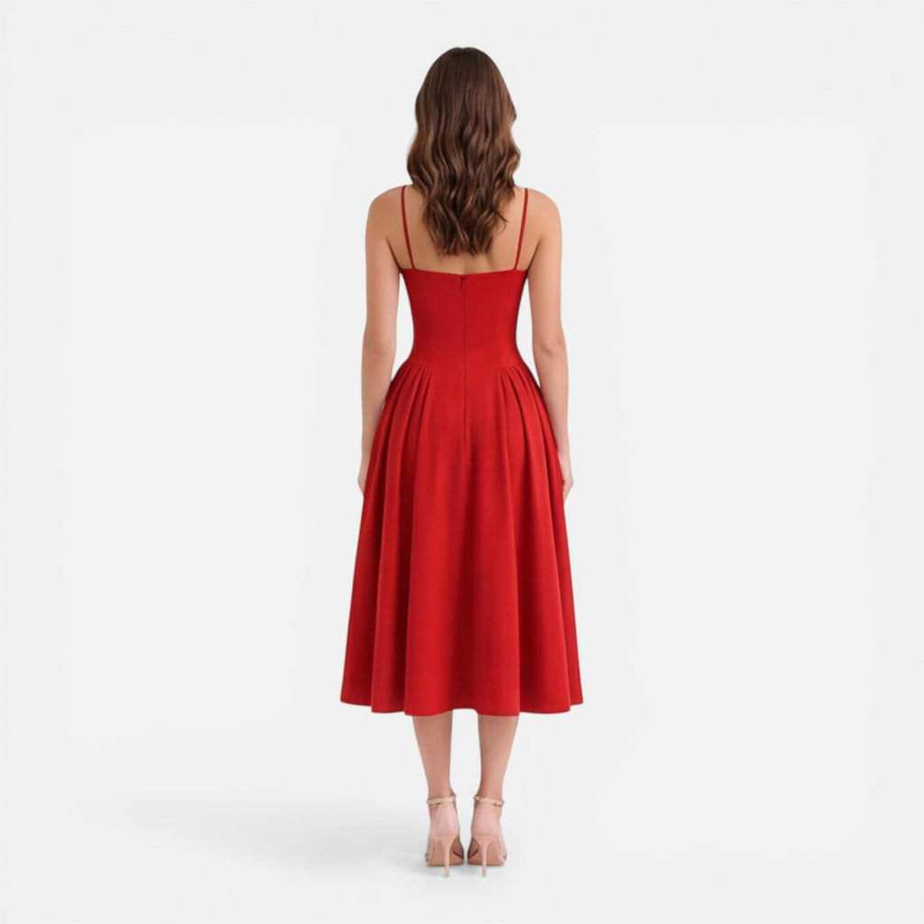 Tessa | Strap A-Line Midi Dress