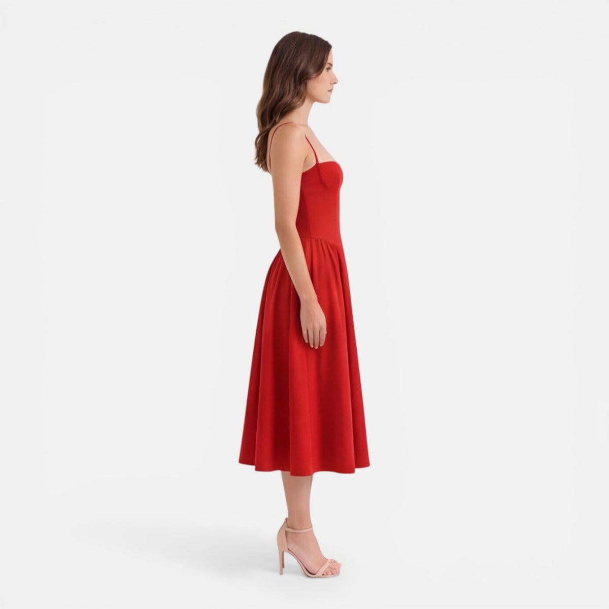Tessa | Strap A-Line Midi Dress