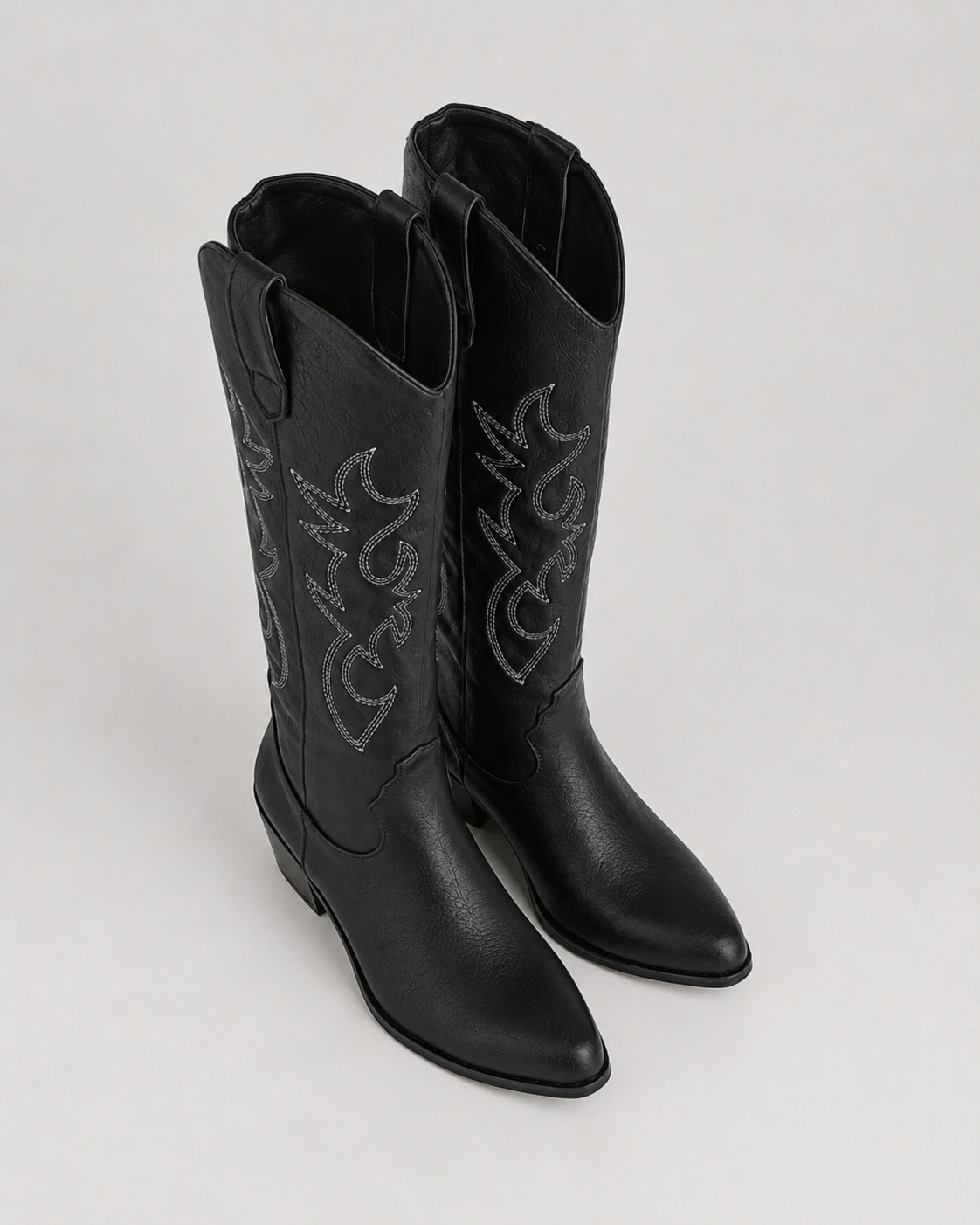 Zephyrine | Embroidered Knee-High Cowboy Boots