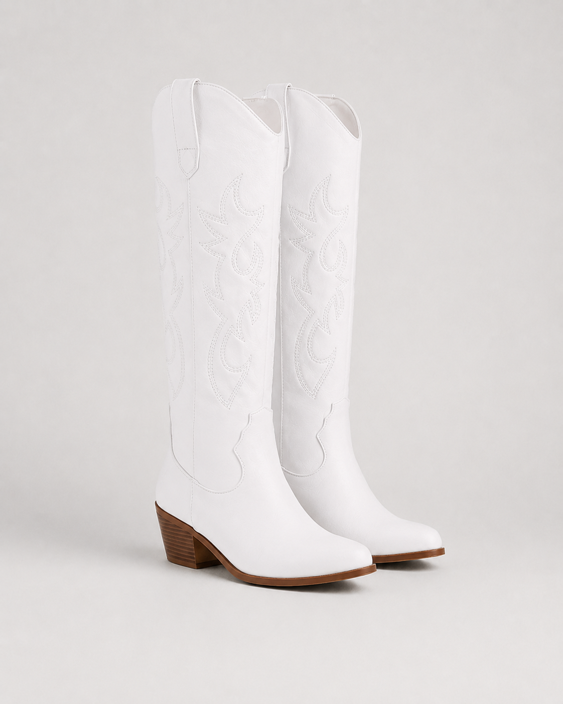 Zephyrine | Embroidered Knee-High Cowboy Boots