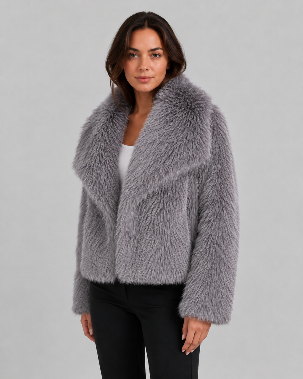 Perpetua | Faux Fur Cropped Winter Jacket