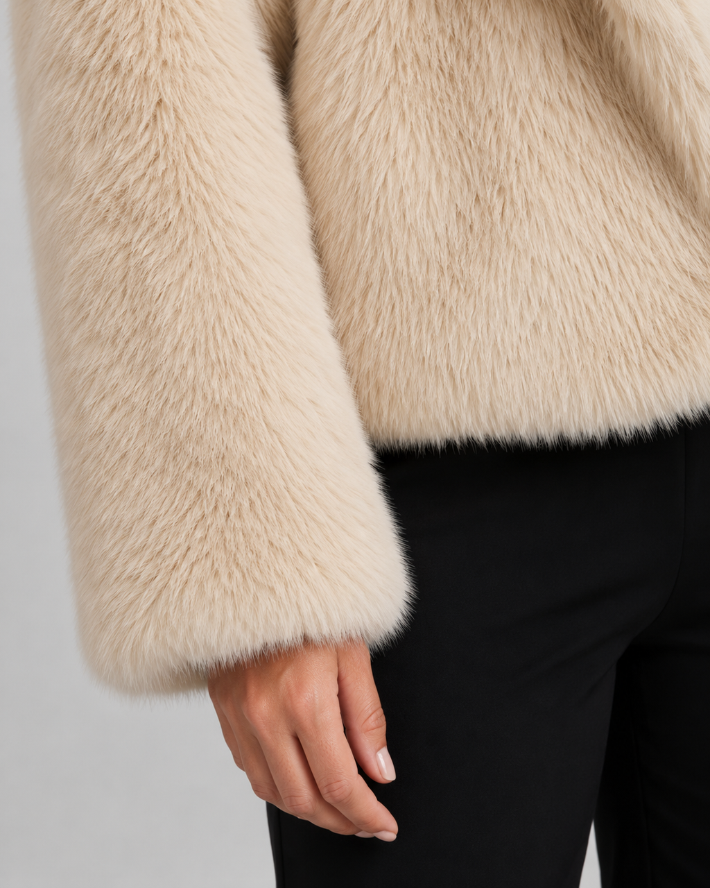 Perpetua | Faux Fur Cropped Winter Jacket