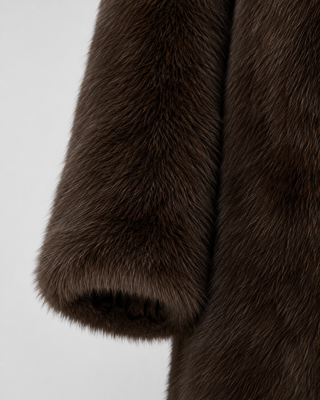 Sunniva | Faux Fur Long Coat with Wide Collar