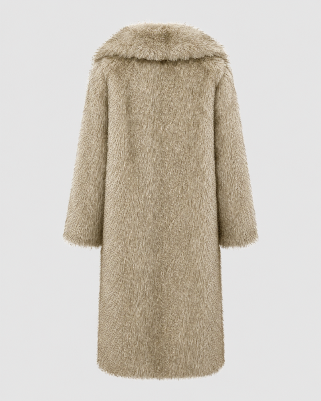 Sunniva | Faux Fur Long Coat with Wide Collar