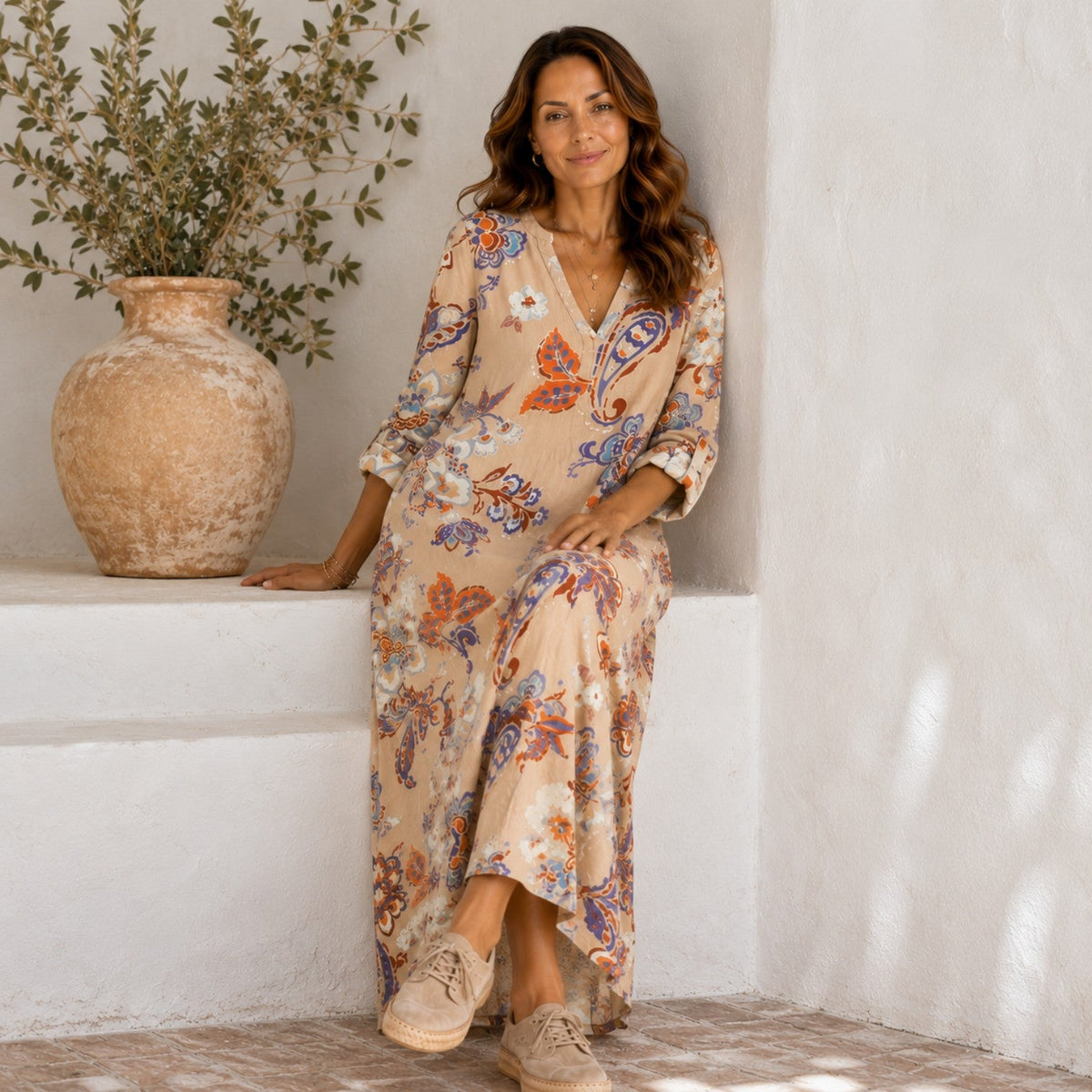 Stella | Boho Floral Maxi Dress