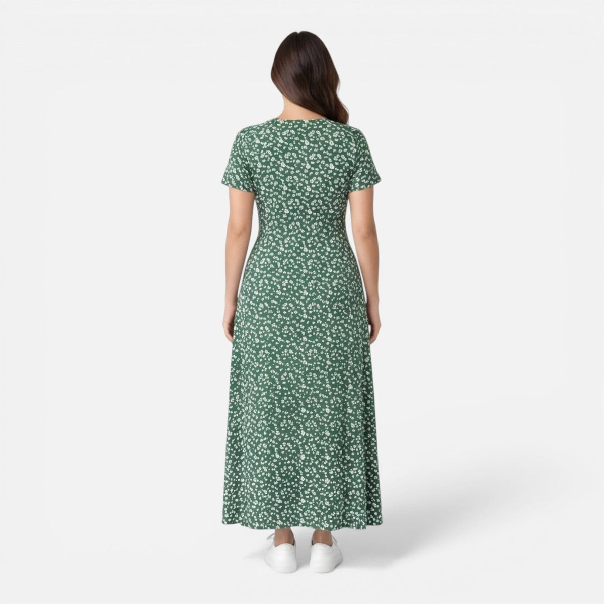 Ellie | Floral V-Neck Midi Dress