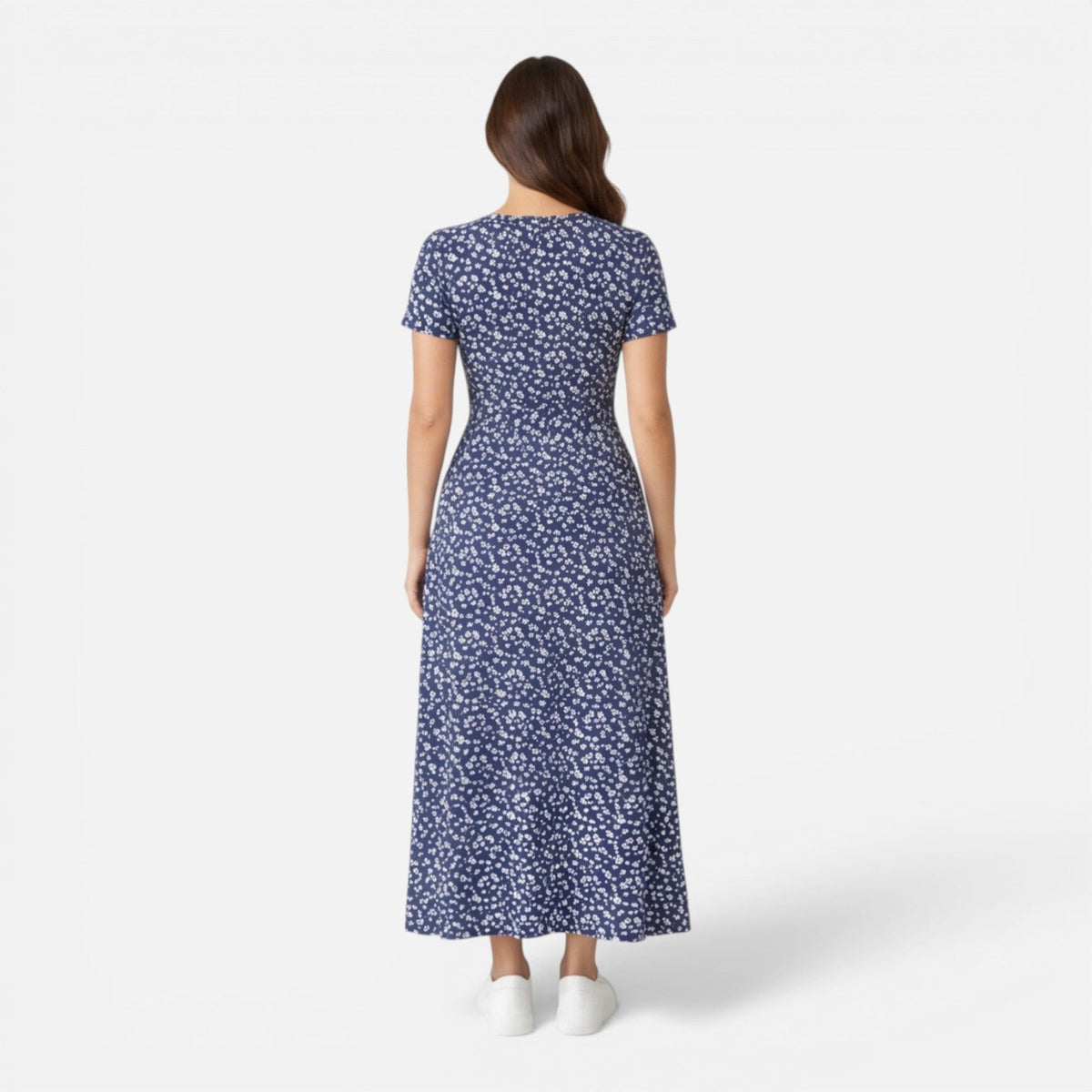 Ellie | Floral V-Neck Midi Dress