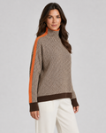 Rosamund | Herringbone Knit Turtleneck Sweater