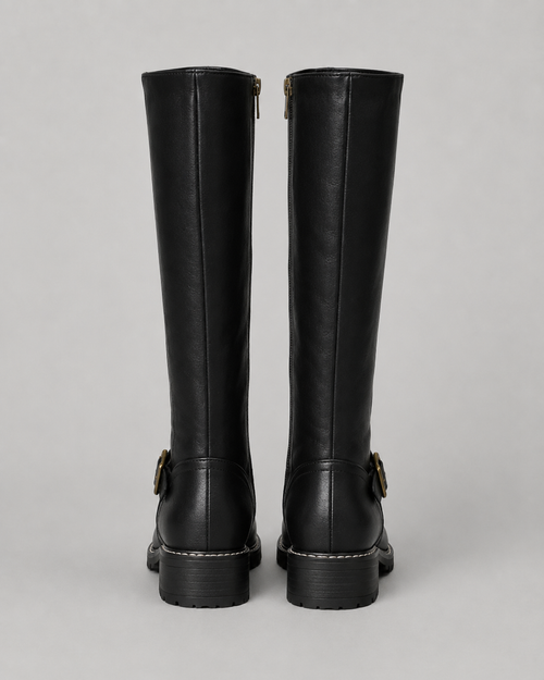 Cerys | Knee-High Buckle Boots