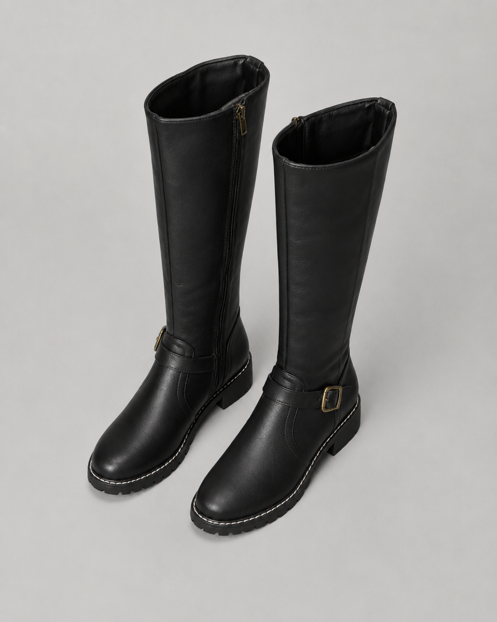Cerys | Knee-High Buckle Boots