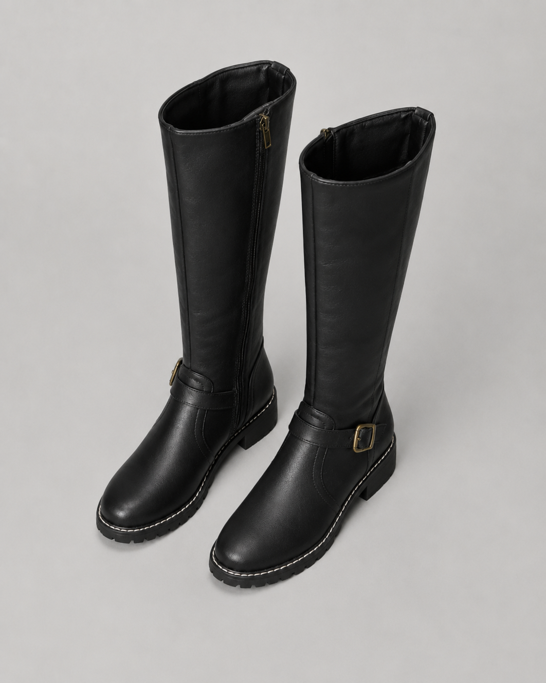 Cerys | Knee-High Buckle Boots