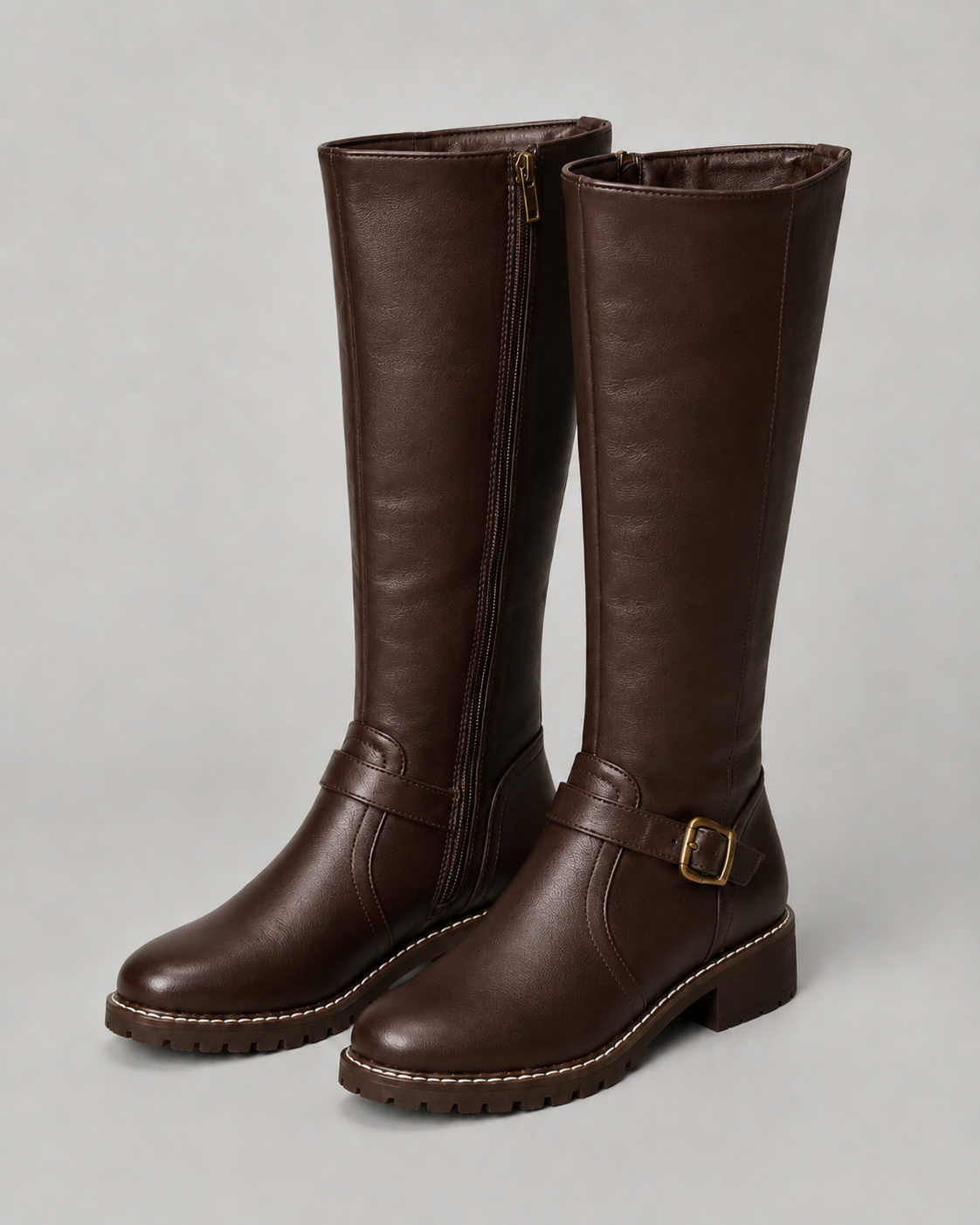 Cerys | Knee-High Buckle Boots