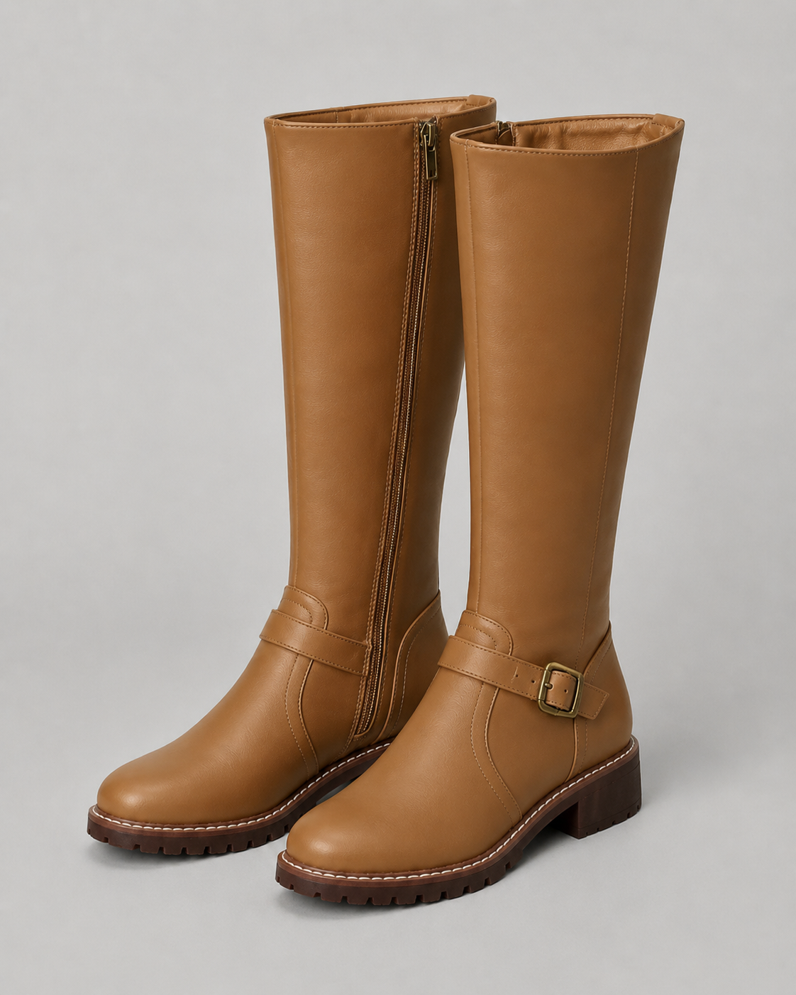 Cerys | Knee-High Buckle Boots