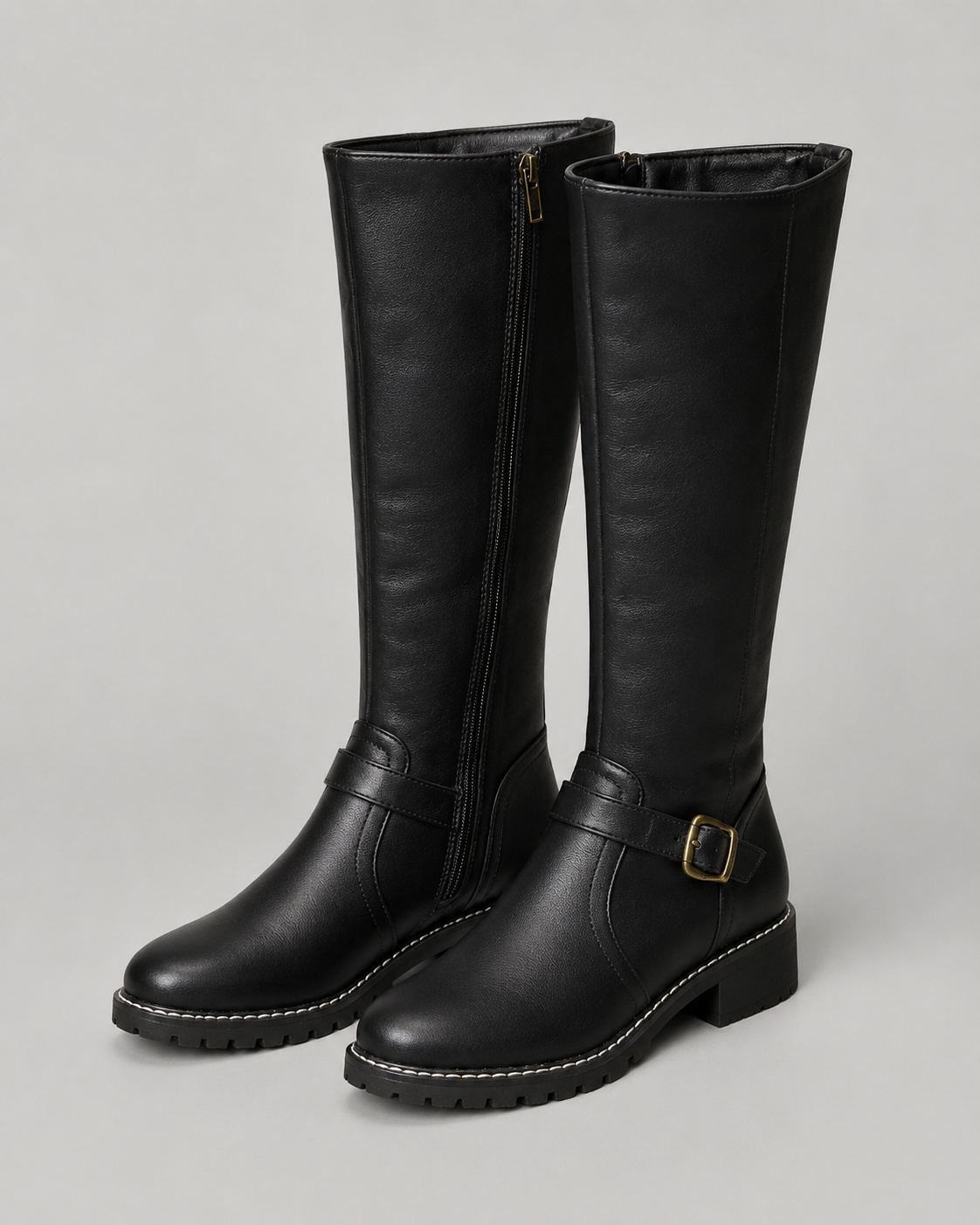 Cerys | Knee-High Buckle Boots
