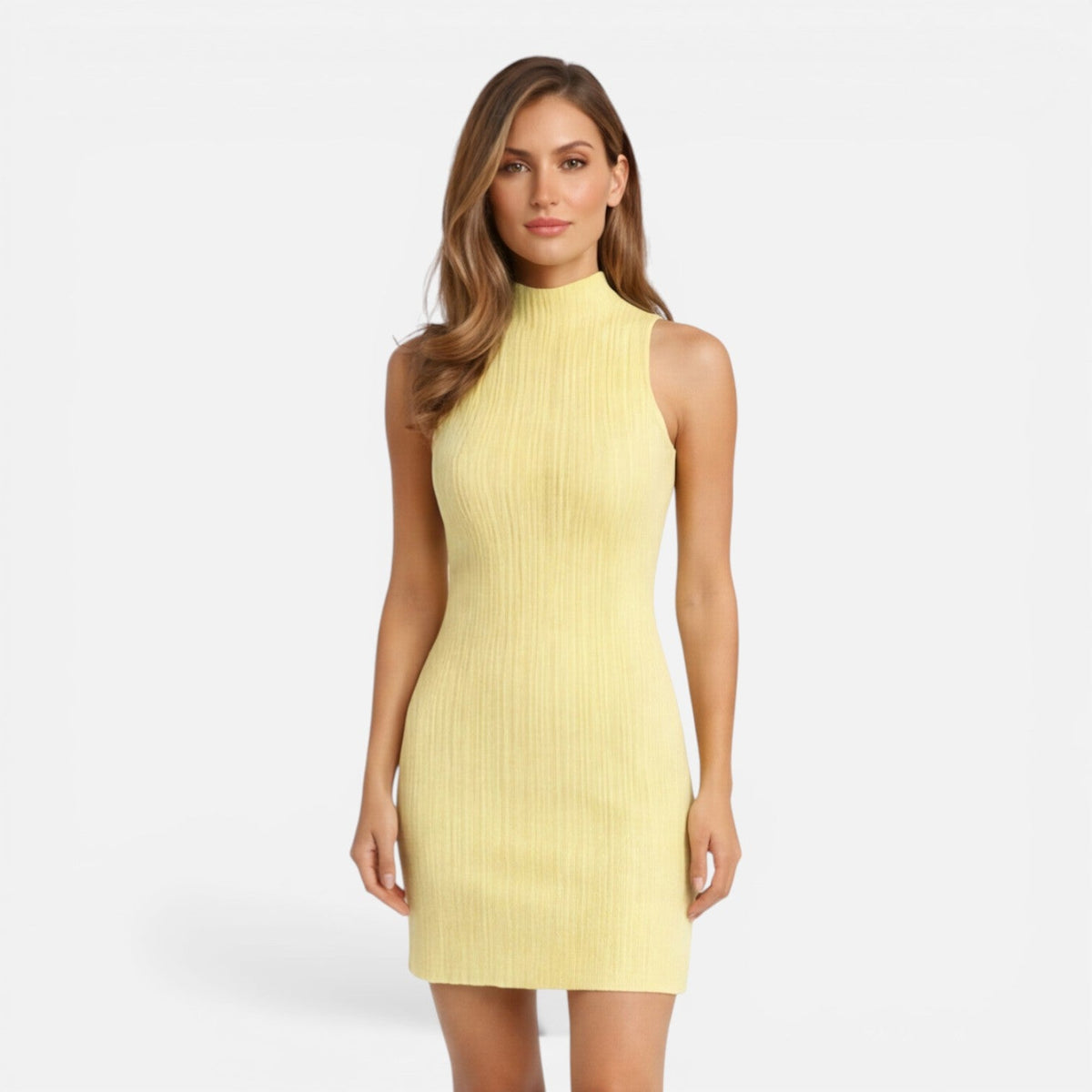 Ophelia | Mock Neck Knit Mini Dress