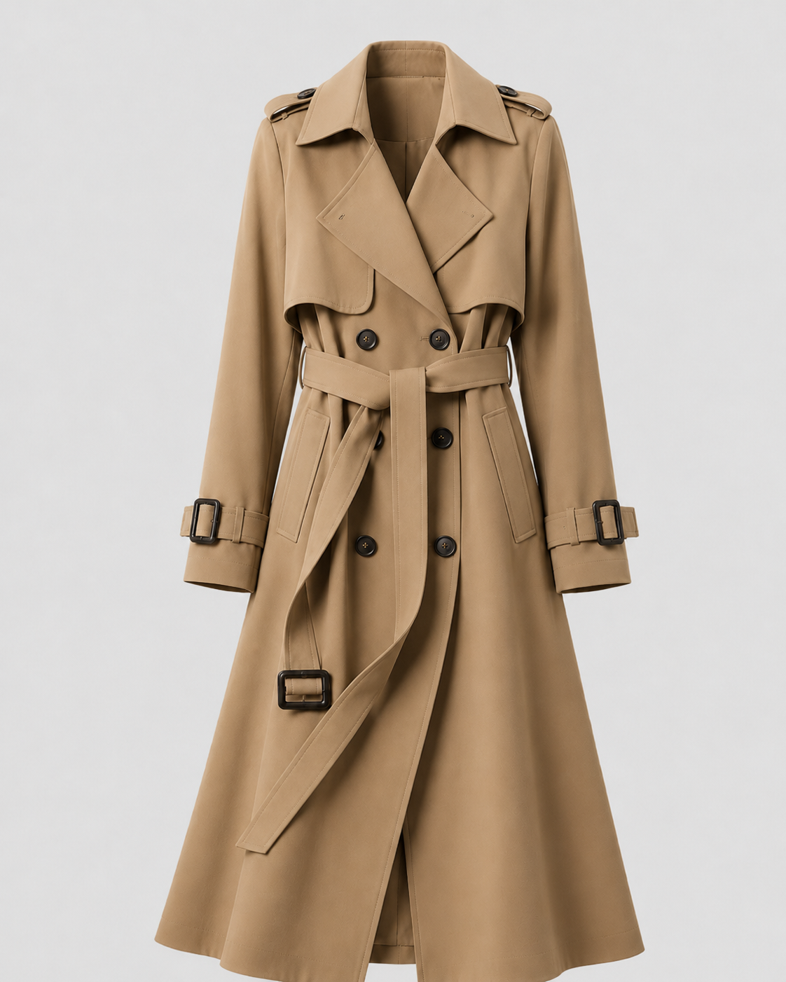 Fauna | Long Belted Trench Coat