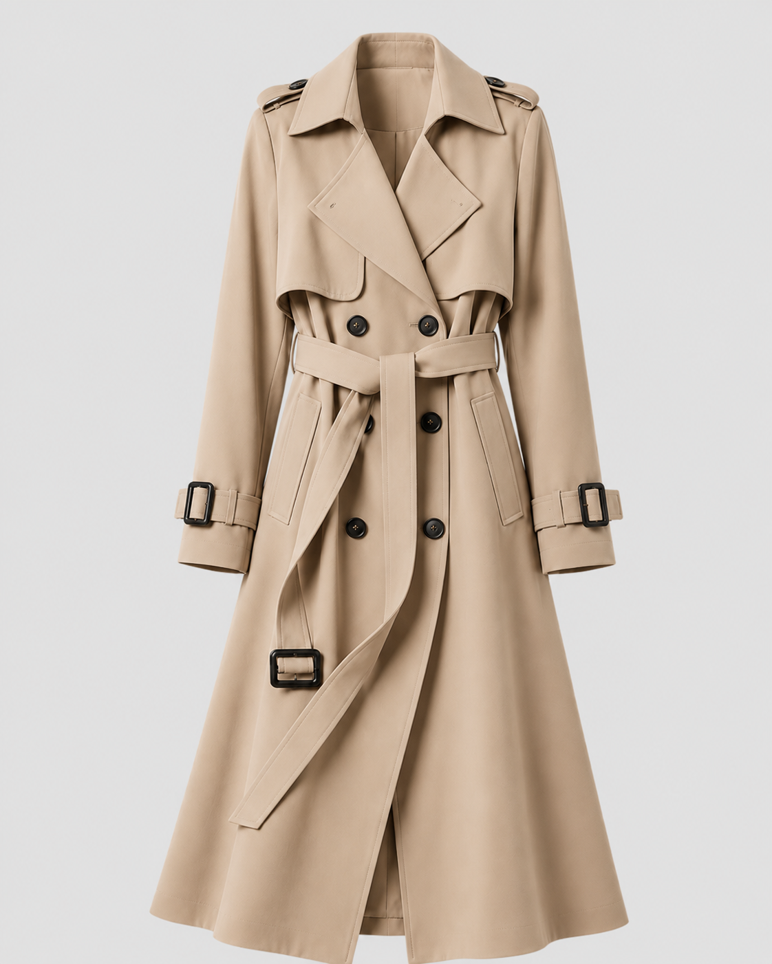 Fauna | Long Belted Trench Coat