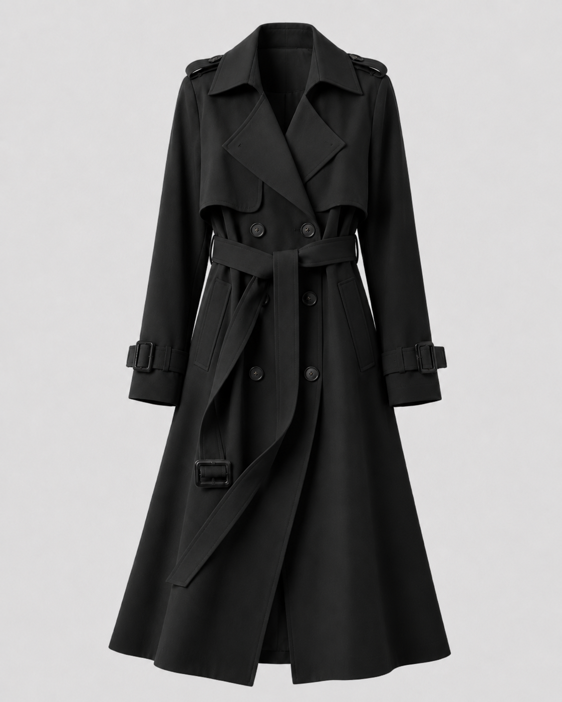 Fauna | Long Belted Trench Coat