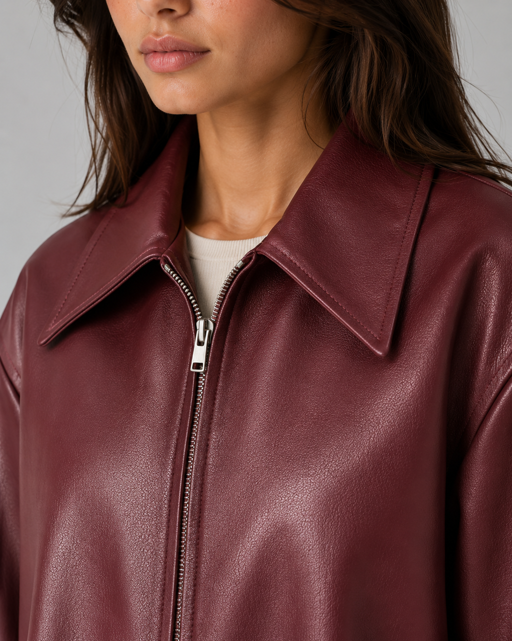 Philippa | PU Leather Zip Jacket