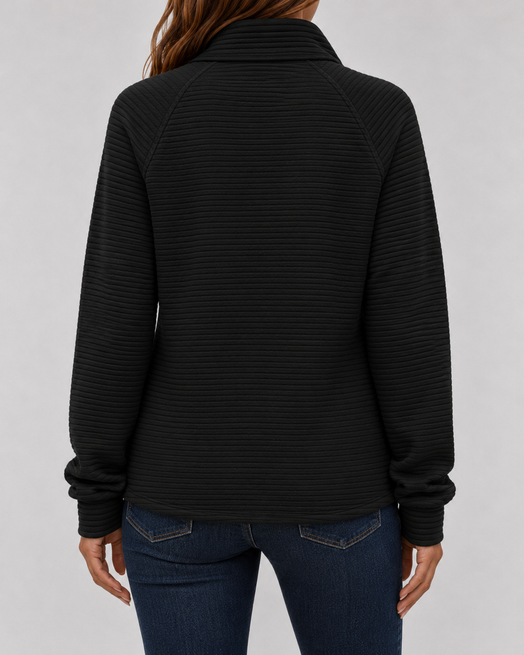 Wilhelmina | Ribbed Quarter-Zip Pullover