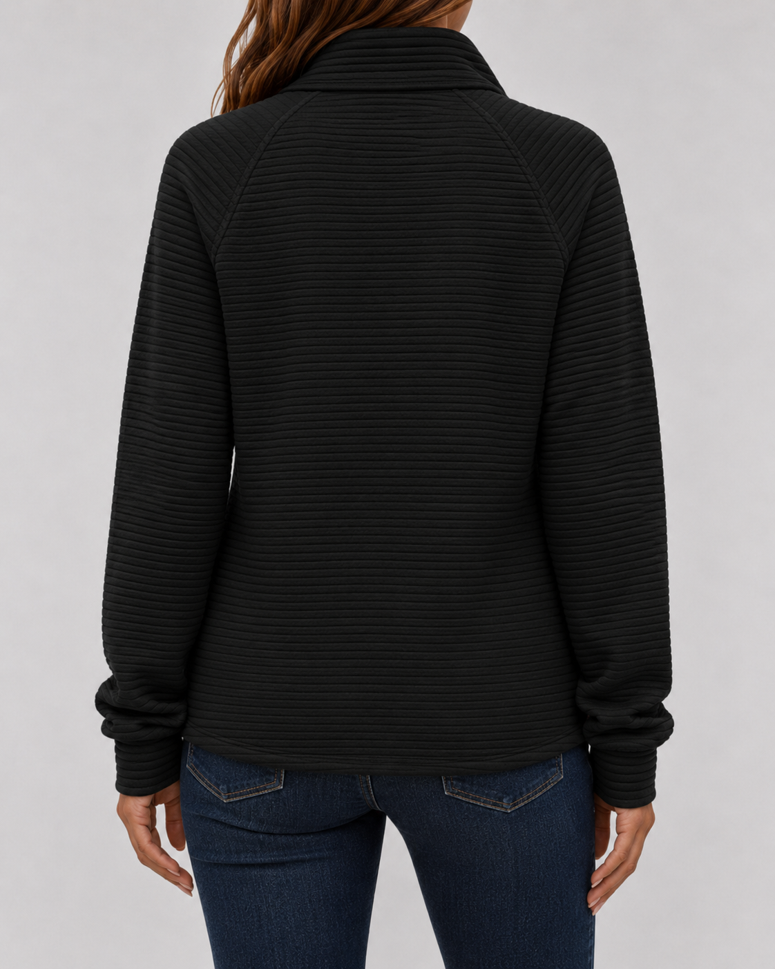 Wilhelmina | Ribbed Quarter-Zip Pullover