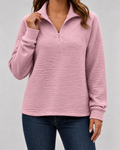 Wilhelmina | Ribbed Quarter-Zip Pullover