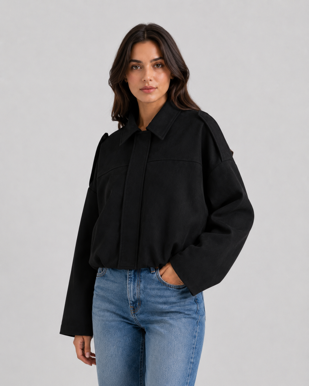 Meredith | Suede Zip-Up Jacket