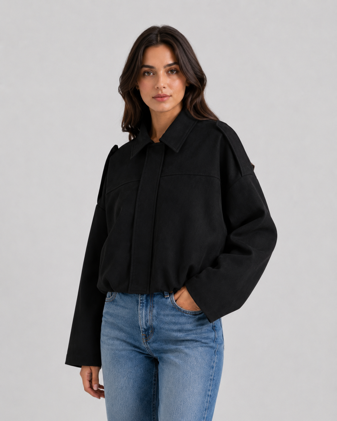 Meredith | Suede Zip-Up Jacket