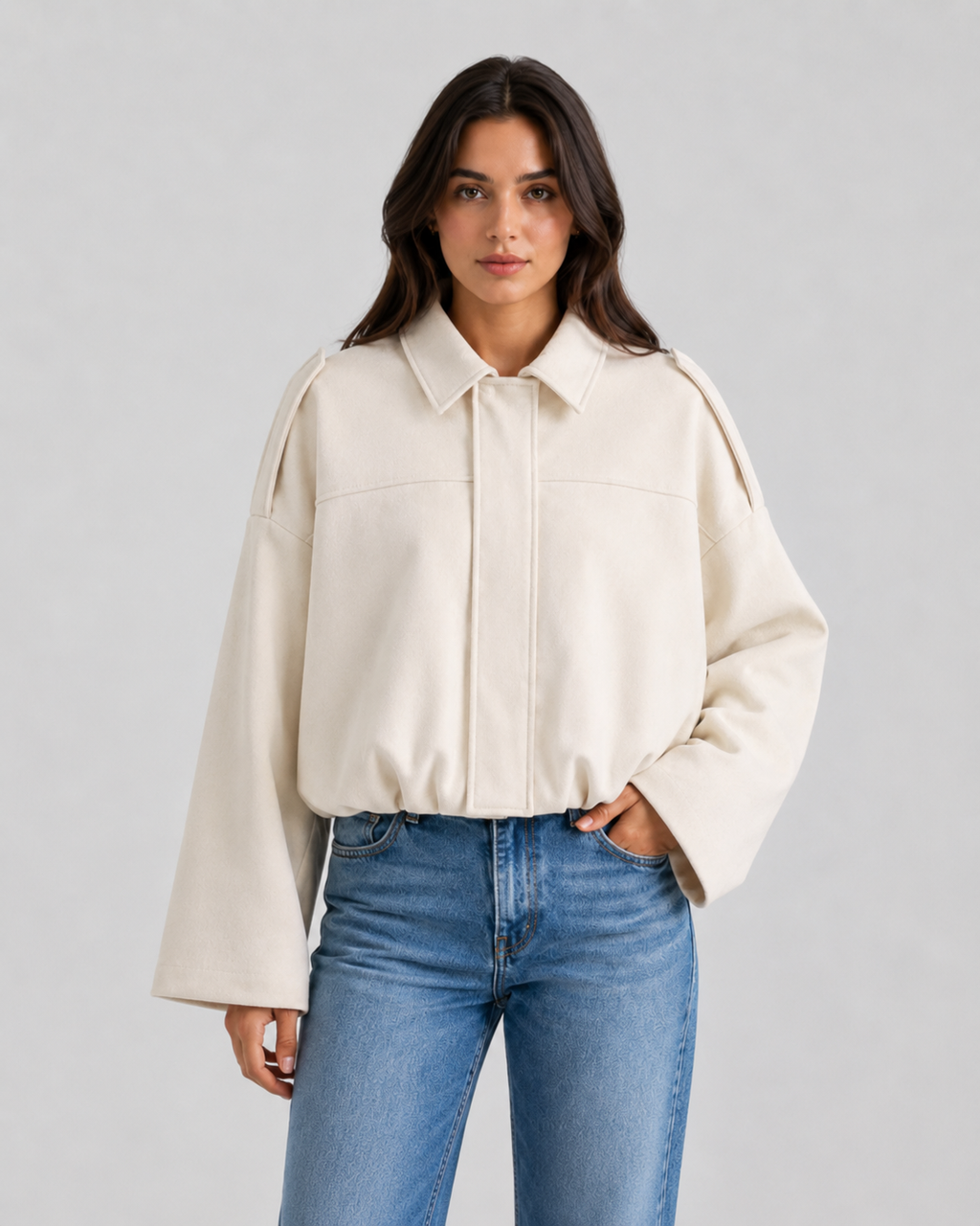 Meredith | Suede Zip-Up Jacket