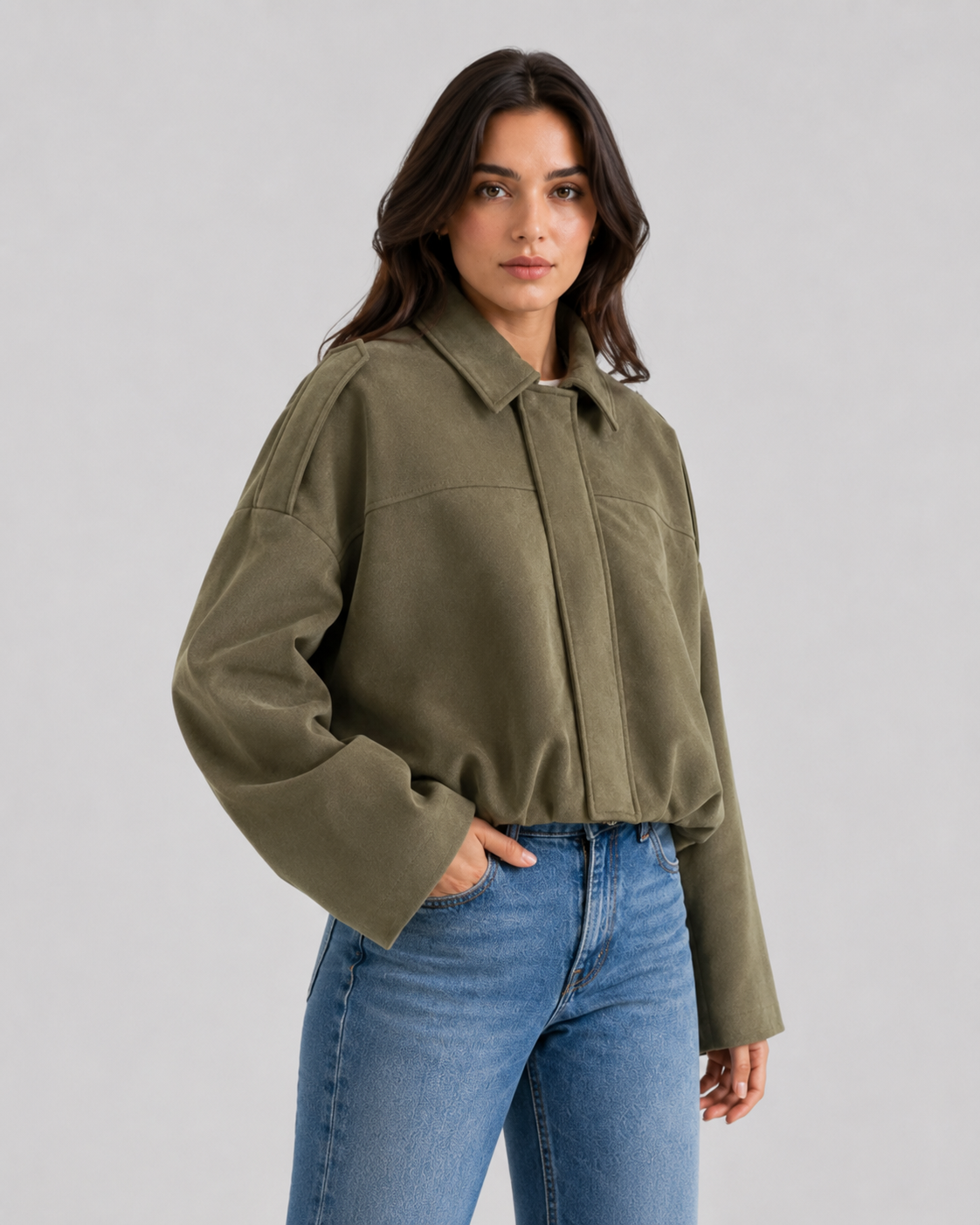 Meredith | Suede Zip-Up Jacket